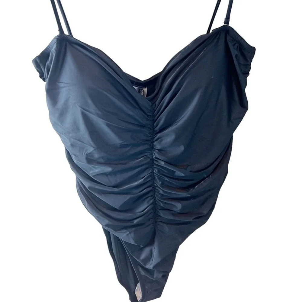 J. Crew Ruched sweetheart one-piece Black Sz 22 NEW‎